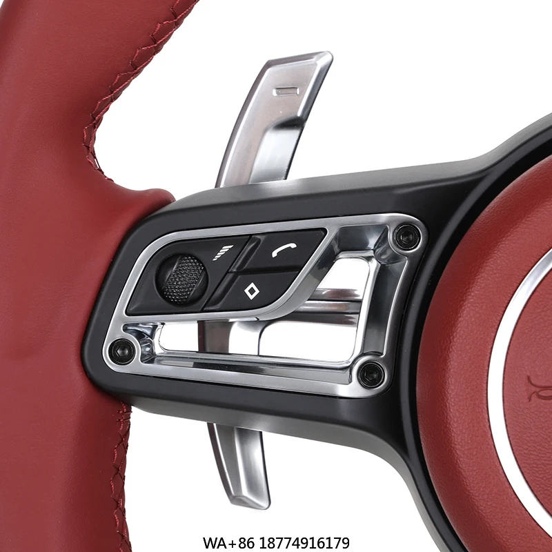 عجلة قيادة جلدية سوداء لمختلفها بما في ذلك TAYC N 9YA 987 997 991 991 987 876 115 981