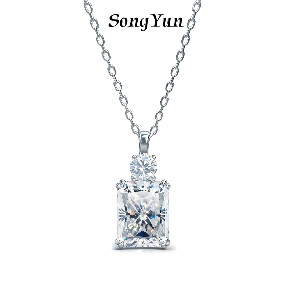 

SongYun Jewelry 925 Sterling Silver Necklace Moissanite D Color VVS Designer Solid Lab Grown Elegant Pendants Diamond Accessorie