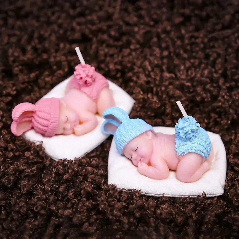 3D Sleeping Baby Candle Silicone Mold DIY Cute Baby Portrait Plaster Gypsum Soap Resin Molds Casting Tools Home Decoration Craft