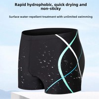 New Men's Swimming Trunks Professional Thermal Resistant Quick Dry Breathable Sporty Briefs Water Sports Underwear