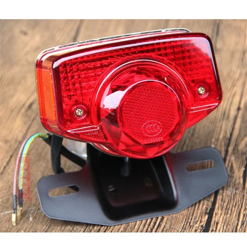 Moto Brake Light With Bracket Red Motorbike Stop Light For Honda JH70 Tail Light Motorcycle Brake Tail Light Tail Light Assembly