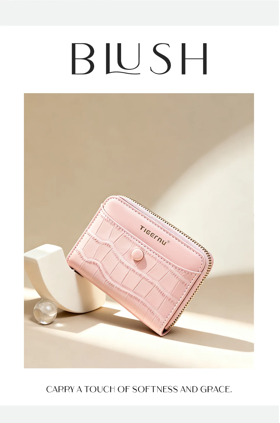 Tigernu Neue Geldbörse Frauen Mode Kurze Brieftasche Aus Echtem Leder Leichte ID Karte Halter Reise Bargeld Münze Tasche Mit Reißverschluss – Detail 8