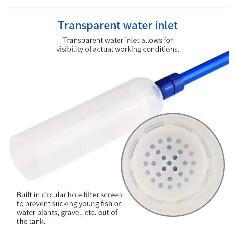 Aquarium Siphon Fish Aquarium Siphon Vacuum Cleaner Pump Semi-Automatic Water Changer Gravel Water Filter Accessories