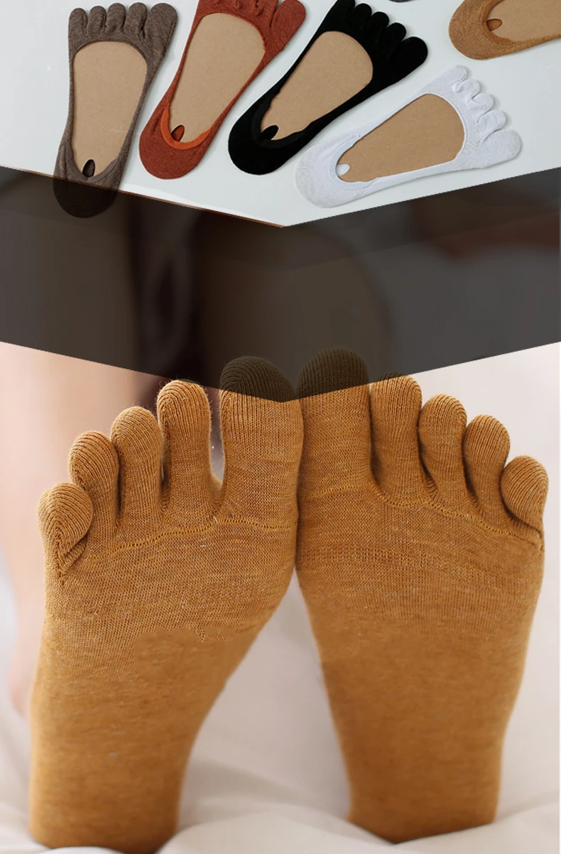 6 Paar Sommer-Zehensocken für Damen, einfache einfarbige, schweißableitende, antibakterielle, unsichtbare Mädchensocken, Laufsportsocken – Detail 4