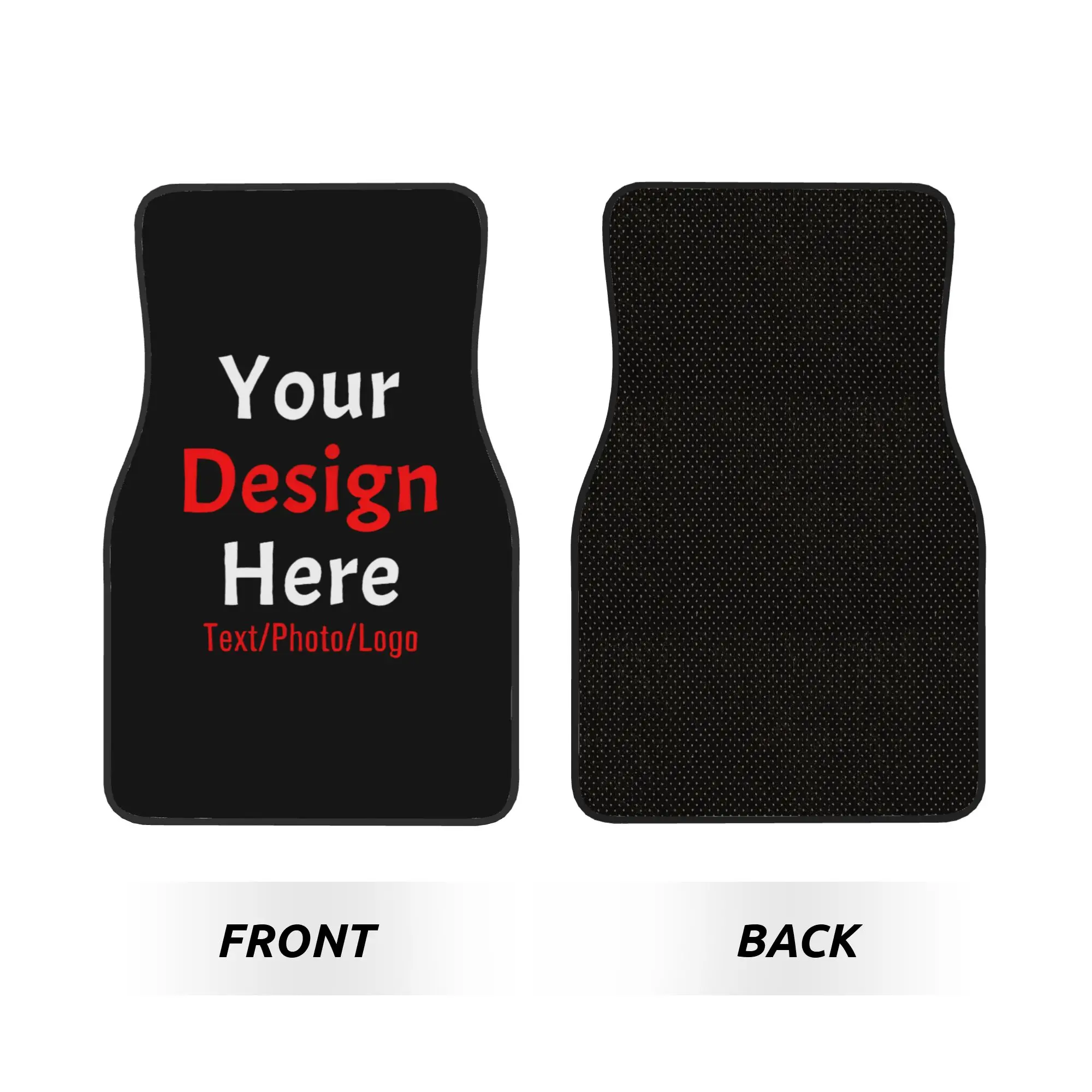 Car Floor Mats 4 Pcs Crystal Velvet Personalized Your Design Here Universal Front Rear Foot Mats Your Customized Image Name Text