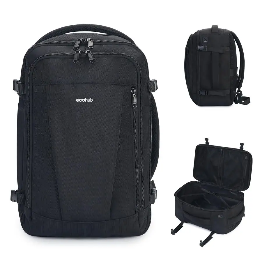 

Backpack 18x14x8 Spirit Airlines Personal Item Bag Carry On Backpack 13 Pockets Work Casual Daypack for Men Women Airline Approv