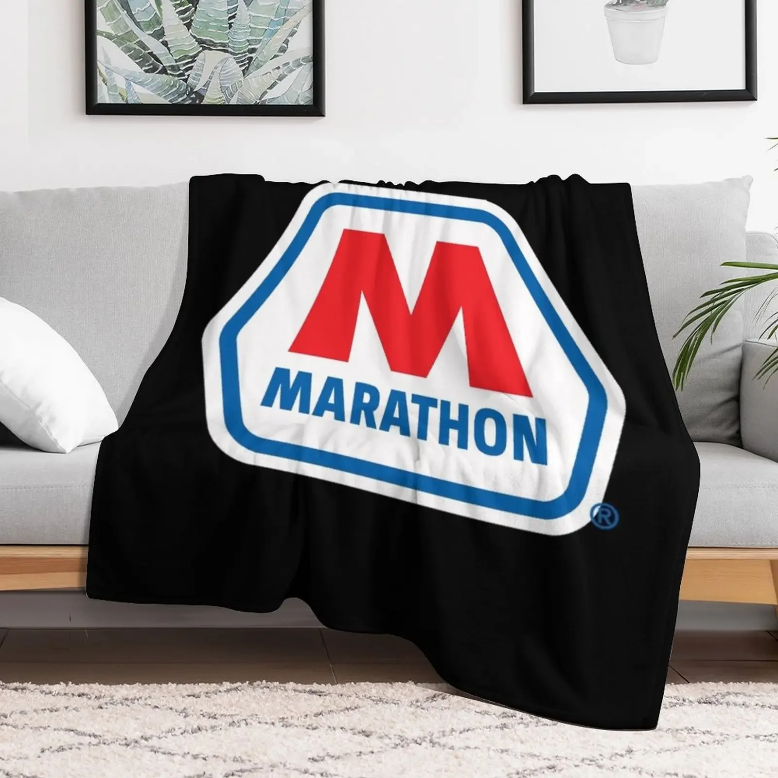 Marathon OIL RACING LUBRICANT seghosamdes Relaxed Fit Throw Blanket Shaggy for winter Sofa Throw Blankets