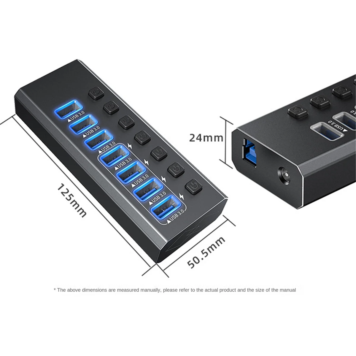 

Концентратор USB 3.0 с питанием от ABNP, 7-портовый USB-концентратор, разветвитель данных USB-удлинителя и концентратор питания, для ноутбуков и принтеров, вилка стандарта США