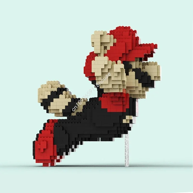 

1732 детали MOC: Скульптура итальянского сантехника-енота, конструктор, рождественский подарок для взрослых, коллекционная модель для детей