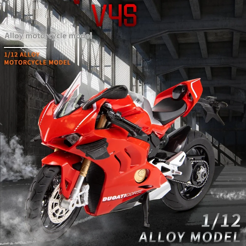 1:12 V4S Genuine Alloy Motorcycle Model Static Die Casting Toy Collection Model Gift,Suitable for making collectible ornaments