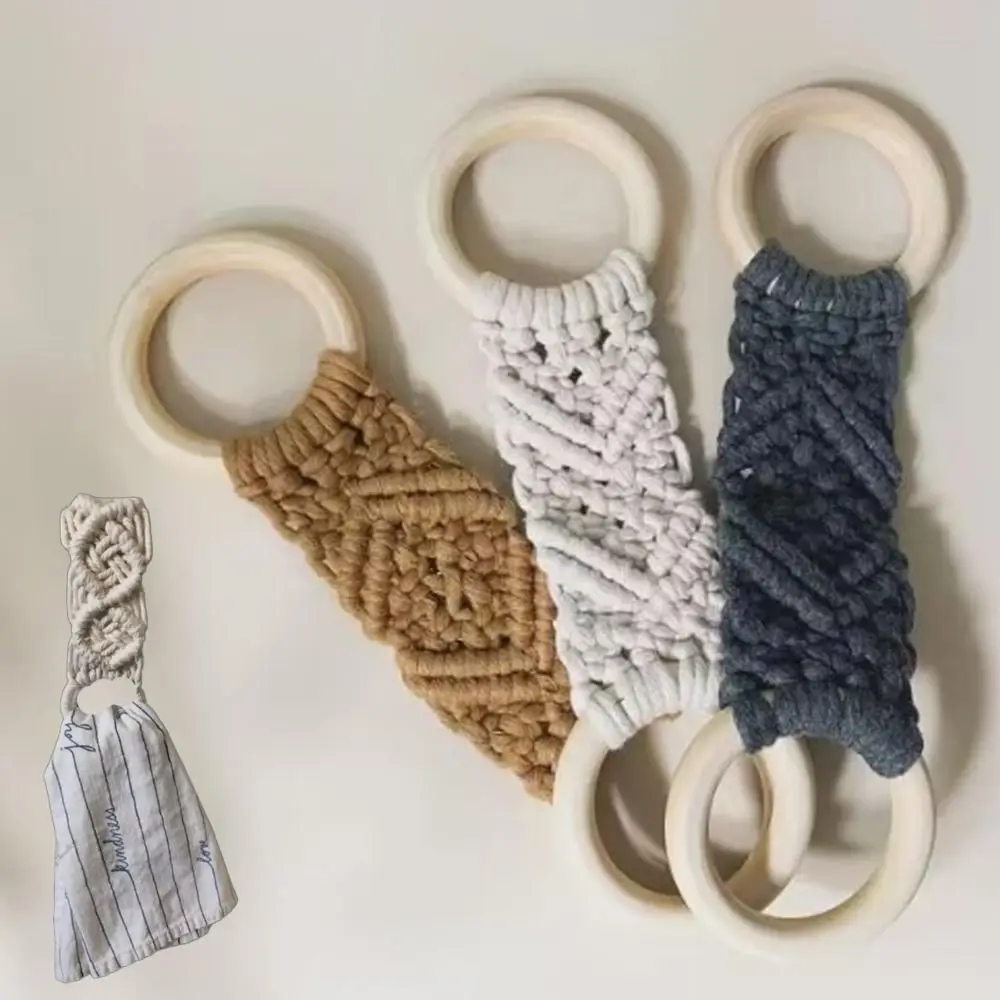 Gifts Nordic Style Hand-woven Towel Hanging Ring Boho Macrame Towel Ring Decorative Towel Rack Ornaments Macrame Towel Holder