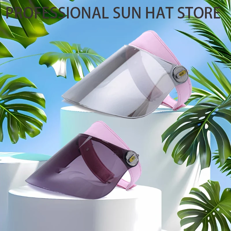 

Pink Hat Man Wide Brim Cap Female Cover Elegant Women's Full for Leisure Vacation Travel UV Face Golf Protect Empty Top Beach