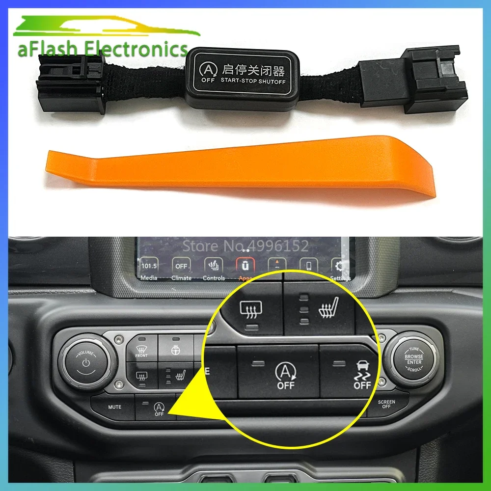 For Jeep Wrangler JL 2018-2023 Car Auto Start & Stop Canceller Automatic Stop Start Engine Eliminator Device Plug Disable Cable