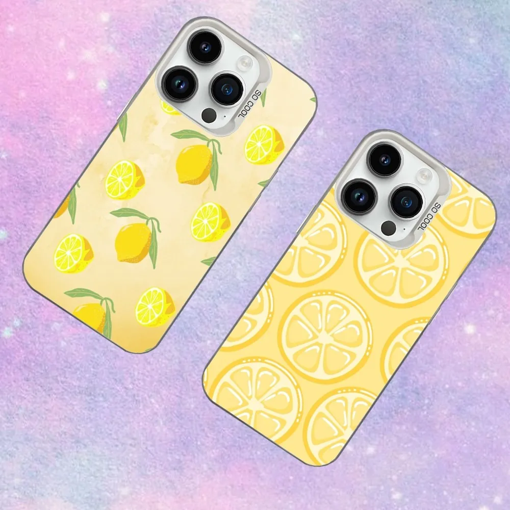 

Fruit Lemon Phone Case For iPhone 16,15,14,13,12,11,Mini,Pro,SE,MAX White Matte Shockproof Cover