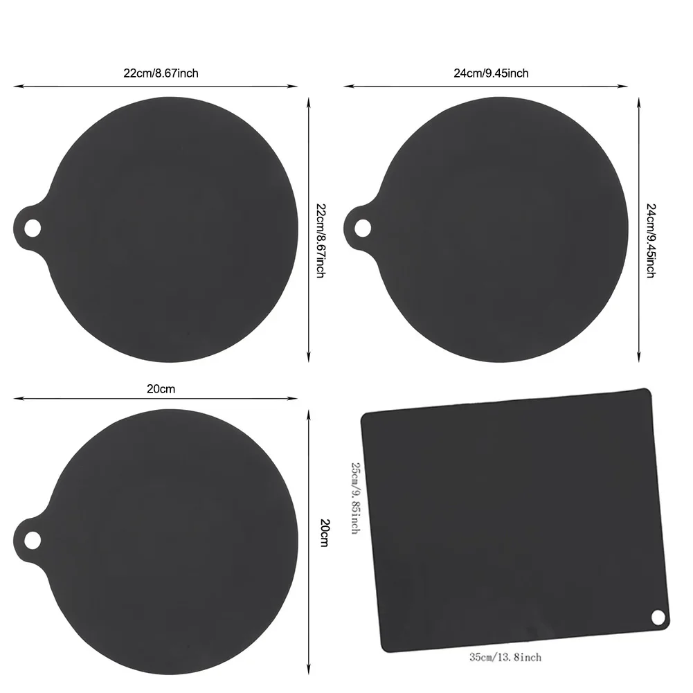 4pcs Electromagnetic Stove Protection Pad For Kitchen Induction Hob Scratch Protection Mat Cooker Cover Silicone Mat Parts