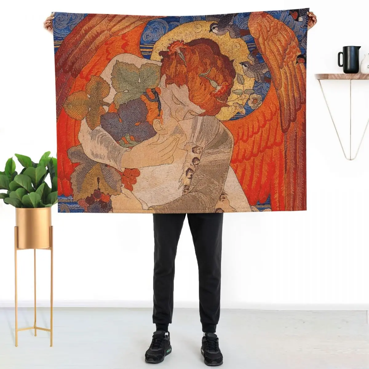 HD. Victory, by Phoebe Anna Traquair Throw Blanket Flannels Vintage warm for winter Stuffeds Luxury Brand Picnic Blankets