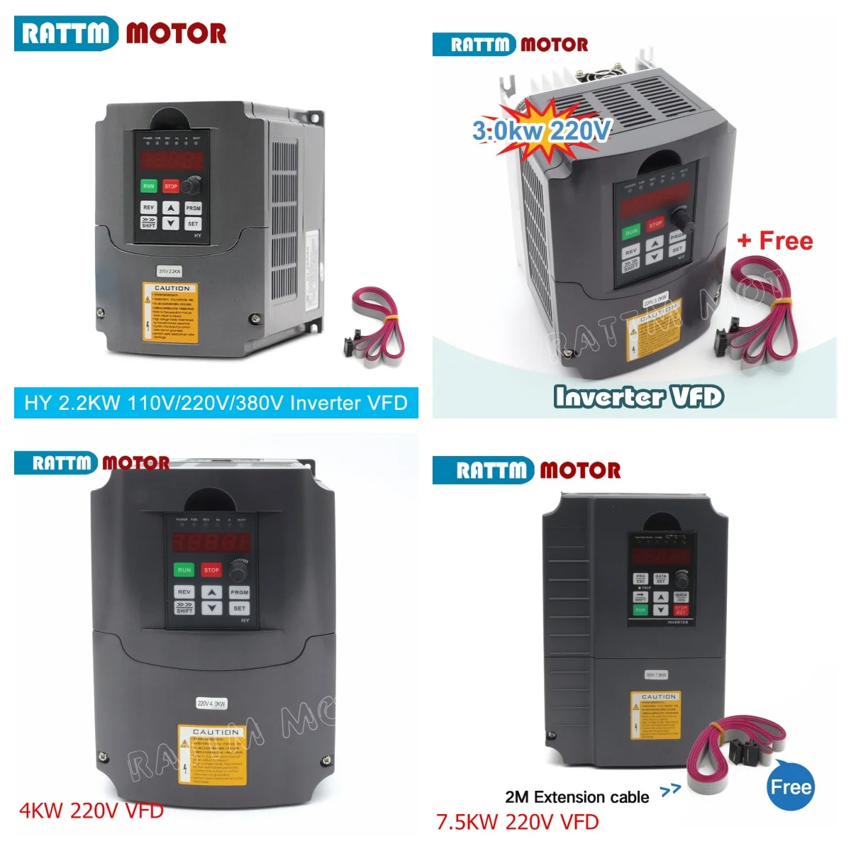 【BR】HY Huan Yang 2.2KW 3KW 4KW Variable Frequency Driver VFD Inverter for CNC router Spindle motor speed control