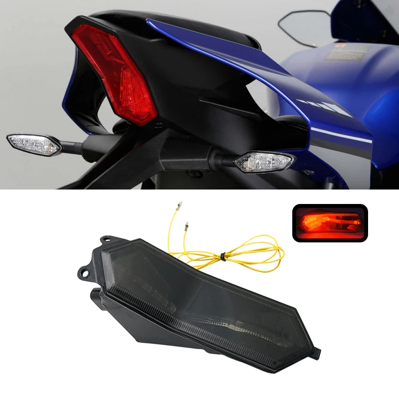 

Led Integrated Taillight Tail Brake Turn Signals Light For YAMAHA YZF R1 R1M R1S 2015 2016 2017 2018 2019 2020 2021 2022 YZF-R6