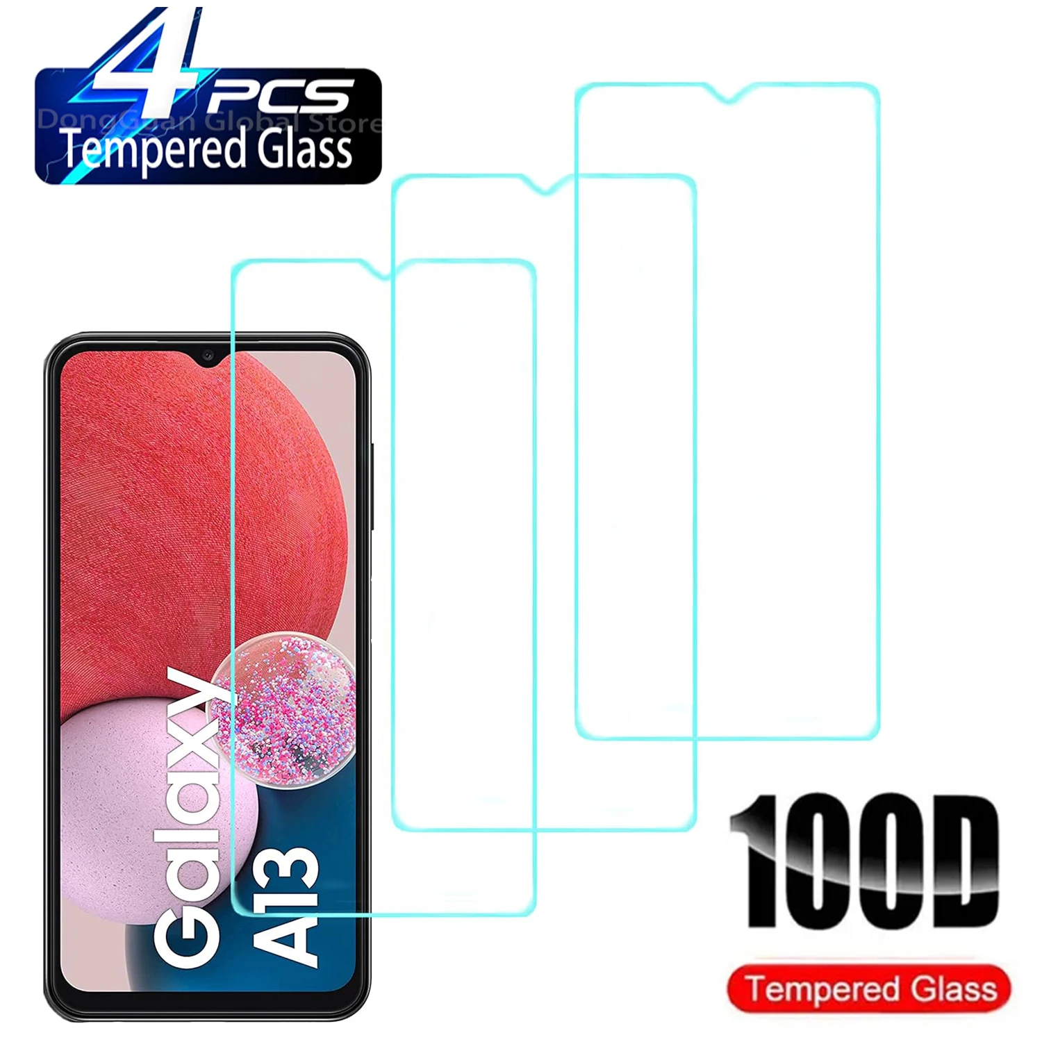 For Samsung Galaxy A13 5G,2/4Pcs 9H Screen Protector HD Tempered Glass