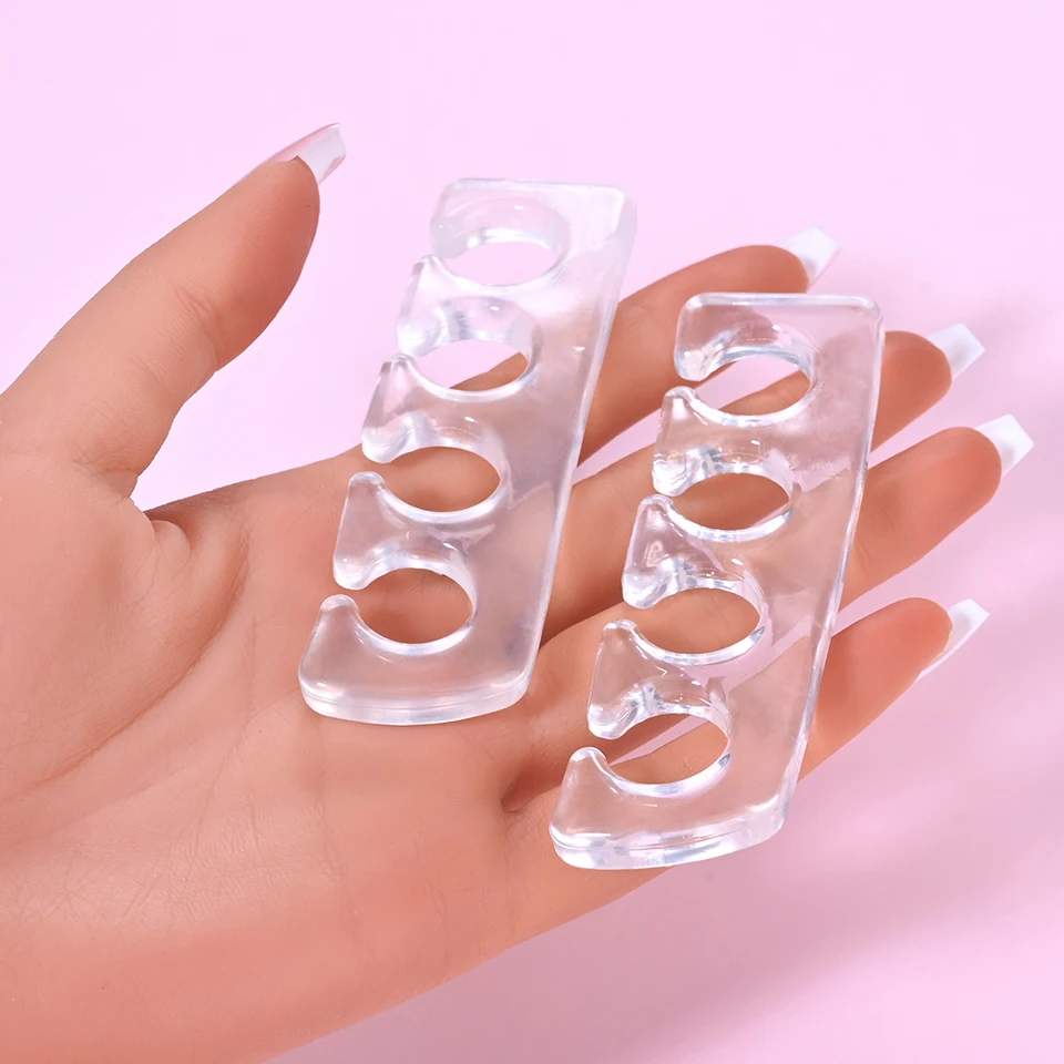 Separadores de Dedos de Silicona para Aplicación de Esmalte 2pzas Separadores Suaves de Dedos 2.6*9.2cm Espaciadores de Gel para Uñas Herramientas RT% 4