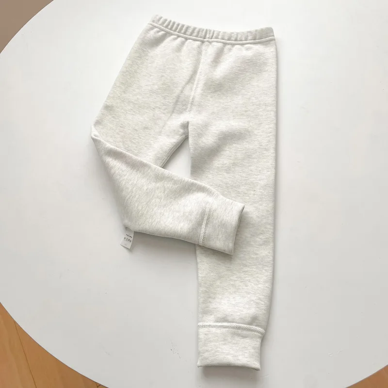 2024 New Winter Warm Versatile Cotton Bundle Thin Velvet Long Johns Indoor Trousers for Children