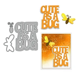 MangoCraft Cute As A bug Bee Cutting Dies DIY Scrapbooking Supplies Metal Dies Knife Mold For Card Making Albums Crafts Decor