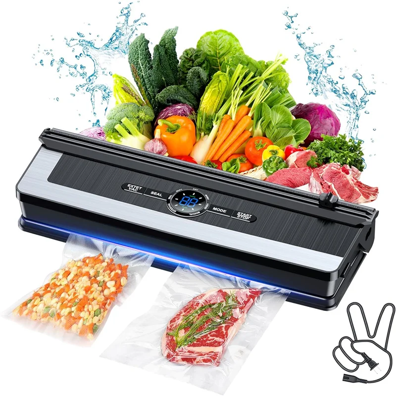 135W Vacuum Sealer Machine Custom Manufacturer Sellador Al Vacio for Food for Household Use With LED display