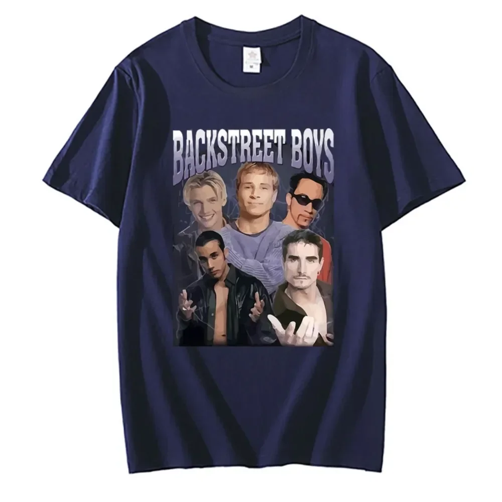 Backstreet Boys Tshirt Short Sleeve Male Summer Vintage Streetwear Pop Music Boy Band Bsb Group T-shirts Men Oversized T Shirts