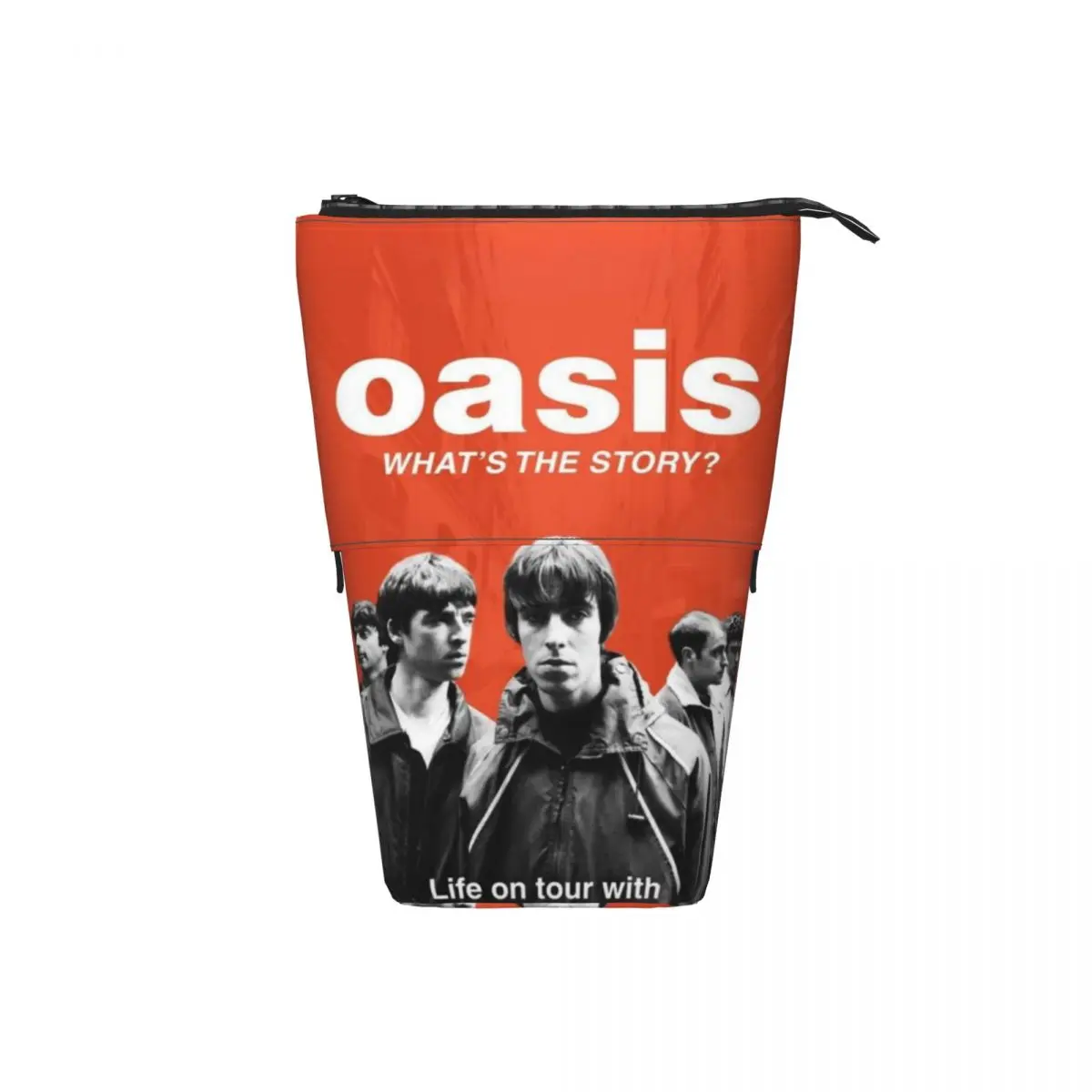 مقلمة تلسكوبية مخصصة O-Oasises للبنين والبنات سعة كبيرة بديلة لفرقة الروك خمر صندوق القلم حقيبة القرطاسية #3