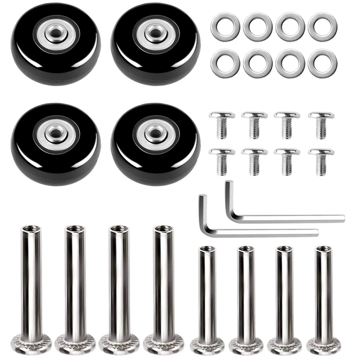 

30 pcs Luggage Mute Luggage Wheels Accessories Durable Rubber Replacement Wheels for Suitcase Trolley Travel Gear