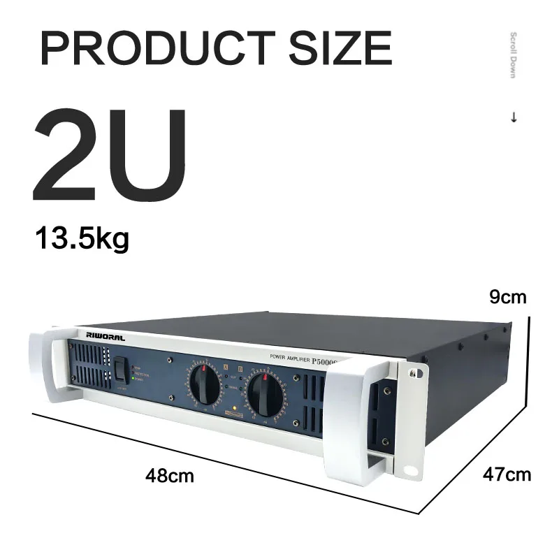 P5000S Professional Power Amplifiers Class H 1000W*2 Channels Hi-Fi Power Stage Master Sound Standard Amplifier