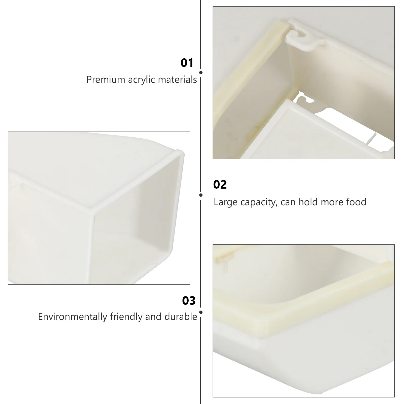 

2pcs Automatic Feeder Outdoor Hanging Bird Food Box Parrot Manger Large Capacity Durable Easy Use Creative Design Bird Supply