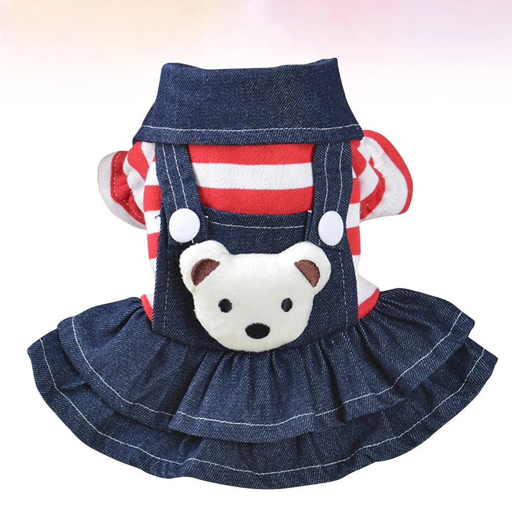

Adorable Dog Apparel Small Pet Puppy Bear Decor Dress Elegant Comfortable Outdoor Sport Summer Winter Wear Red Size 16-Xl
