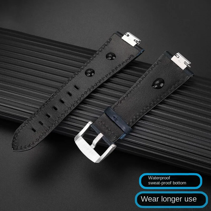 cowhide watch band for 1853 Tissot PRX series Strap Belt T137.407 T137.410 series 26X12mm raised strap Men's  watch accessories