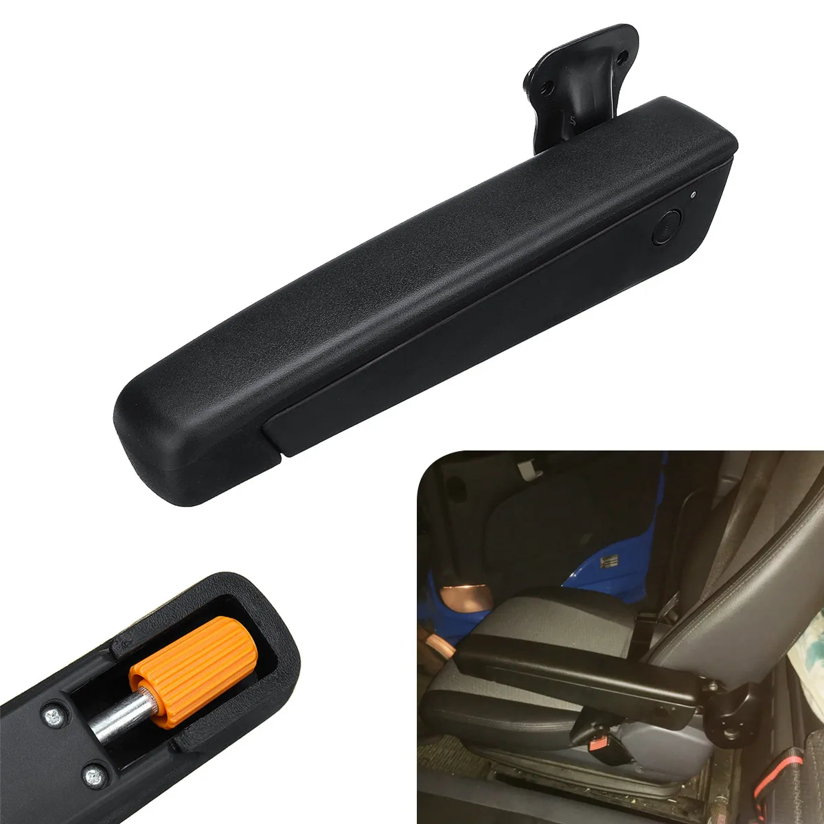 

1PC Left Side Adjustable Car RV Seat Armrest Hand Rest Holder Arm Support For Camper Van Motorhome Boat Truck Bus Universal
