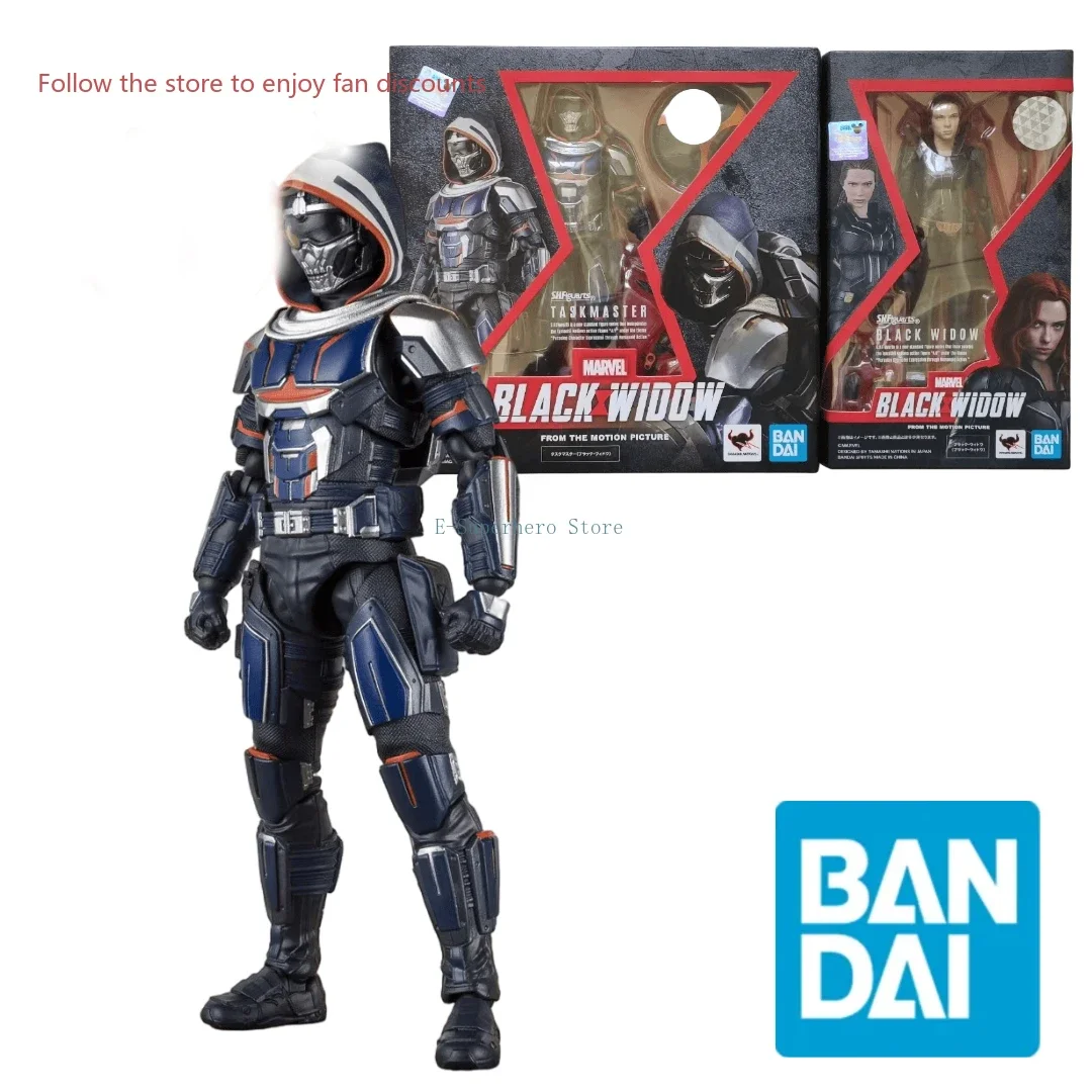 

In Stock Bandai SHF Taskmaster Black Widow Vilain Independent Movie Action Fiaures Tovs Collection Gifts