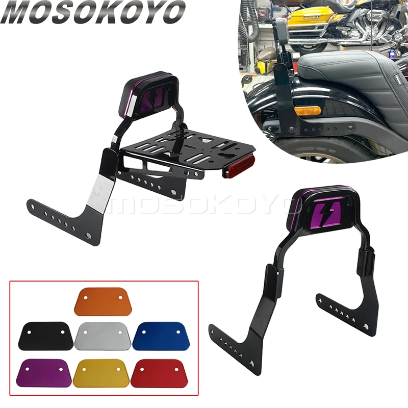 Motorcycle Sissy Bar Pessenger Backrest Sissybar Luggage Rack Luggage Carrier Support For Harley Softail Low Rider FXLR FXLRS