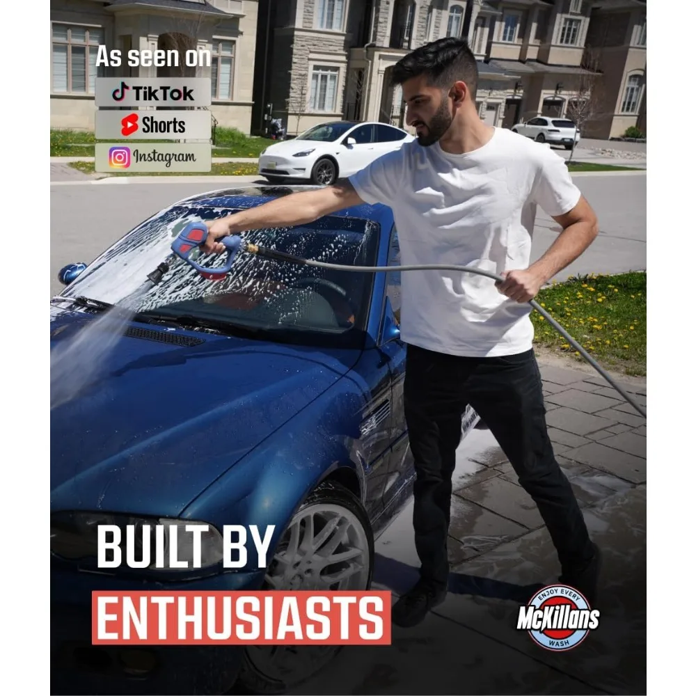 Drehbare Hochdruckreinigerpistole mit Schnellanschluss – max. 4000 PSI, Düsenhalter, knicksicheres Design