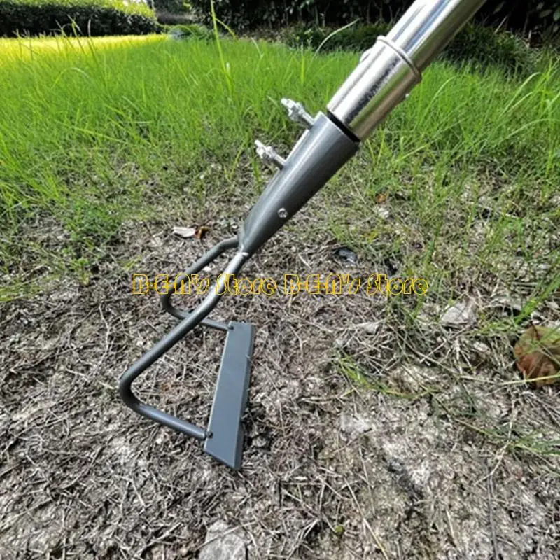 Y1AD Rustproof Gardening Shovel With Adjustable Long Handle Weeding Hoe For Yard Maintenance And Removal Puller Tool