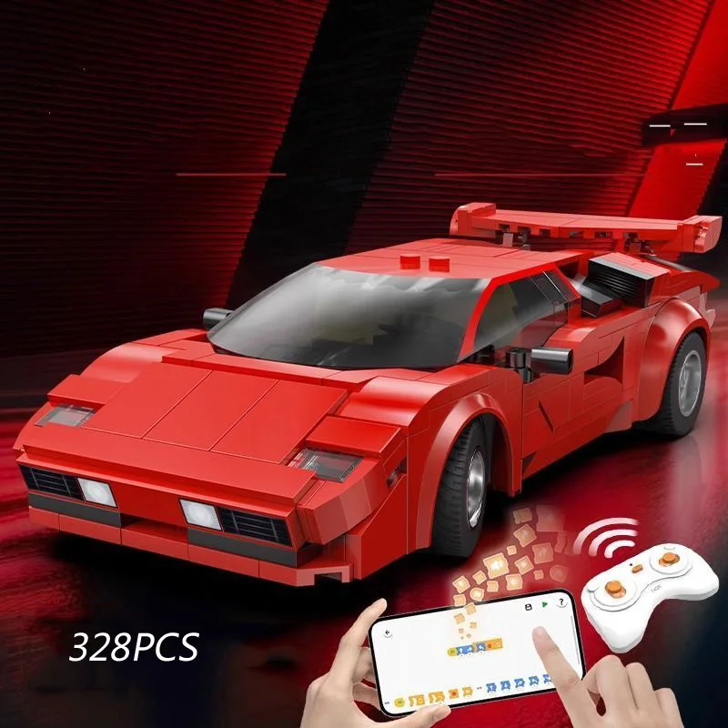 Bloc de construction technique App Italia course de chevaux Super voiture de Sport échelle 1:20 F40 Radio 2.4ghz véhicule télécommandé brique Rc jouet