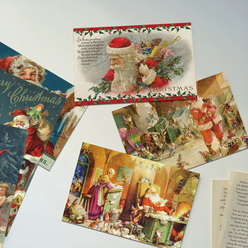 10 szt. Świątecznych kartek okolicznościowych pocztówek do dekoracji ścian w akademiku, sypialni, kartki z wiadomościami, kreatywne kartki prezentowe