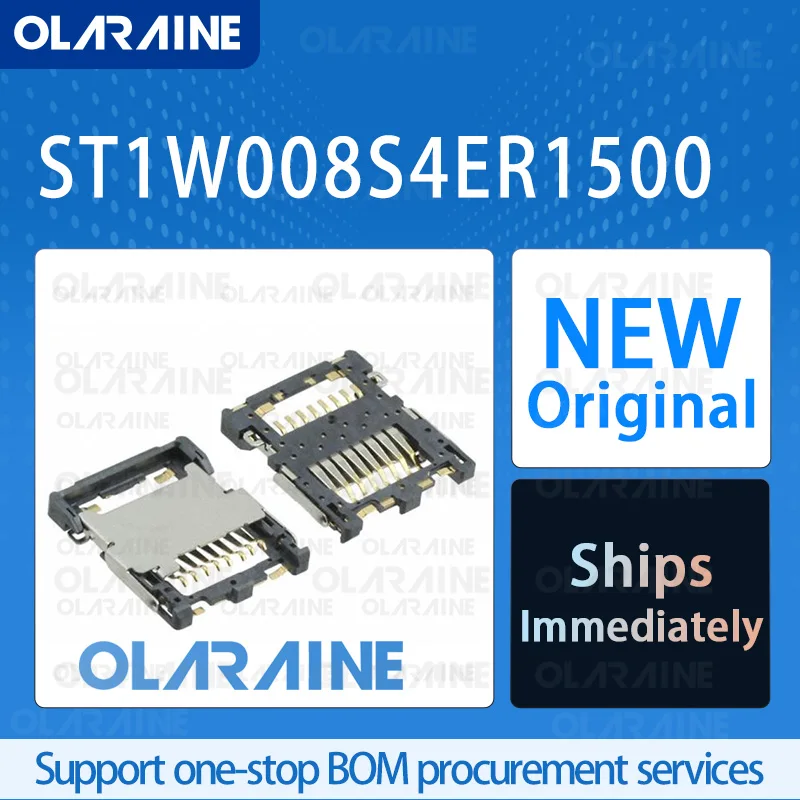 

10/50/100Pcs ST1W008S4ER1500 100% brand new and original IC chip Memory card connector 8 Contact 500 mA
