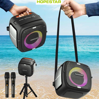 HOPESTAR Party One 80W High Power Bluetooth Speakers Waterproof Column With Stand Wireless Microphone Karaoke Stereo Subwoofer