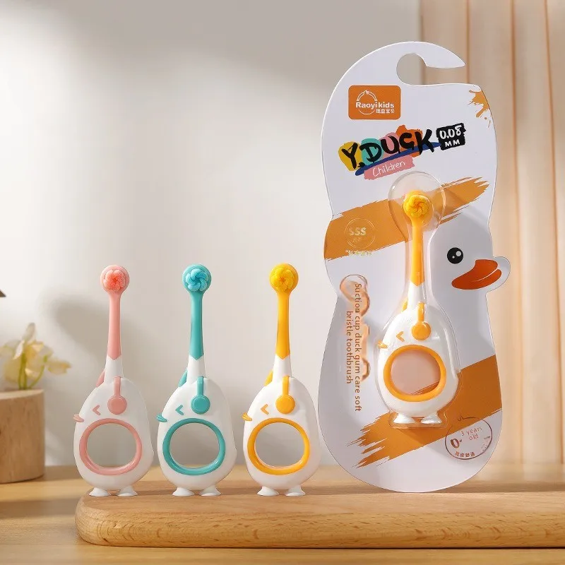 

Детская зубная щетка с мультяшным дизайном, одиночная упаковка – ультрамягкая щетина, нежная щетка для младенцев и малышей 0-3 лет, удобная для детей