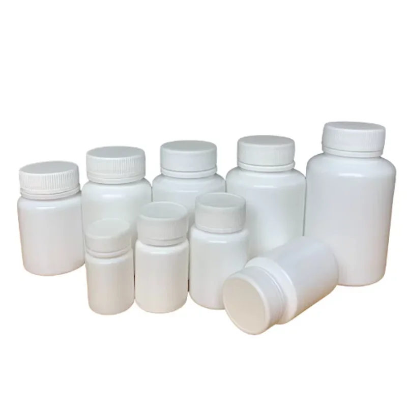 

100Pcs 15ml-100ml White Plastic with Lid Sealed Light Resistant Empty Solid Powder Vial