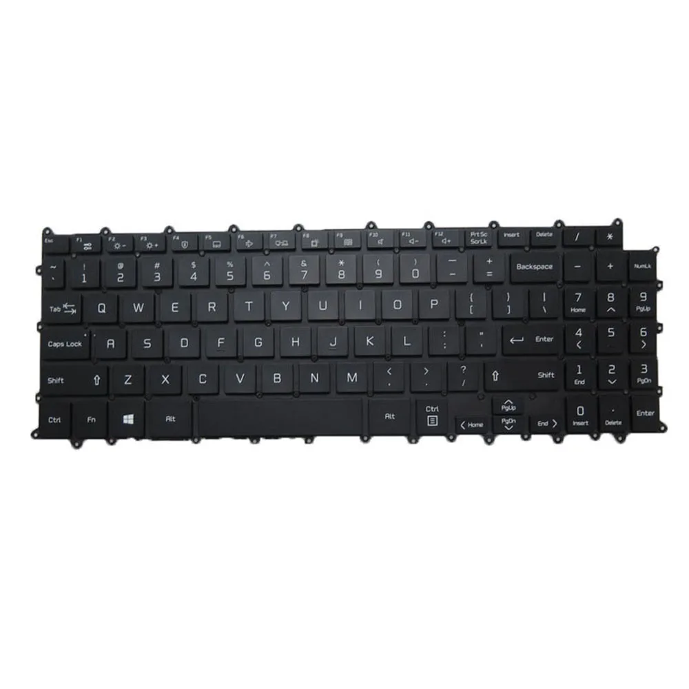 YD Black/White With Backlit US UK AR BR SP IT HU PO JP KR Keyboard For LG 14Z90T 14Z90T-G 14Z90T-V English US No Frame New