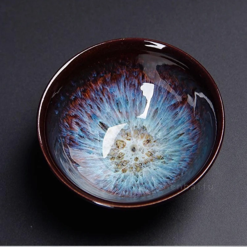 Керамическая Чайная Чашка Jianshanshajian, Большая, Из Фарфора, Для Чайной Церемонии Гунфу, В Ретро-цвете, С Глазурью