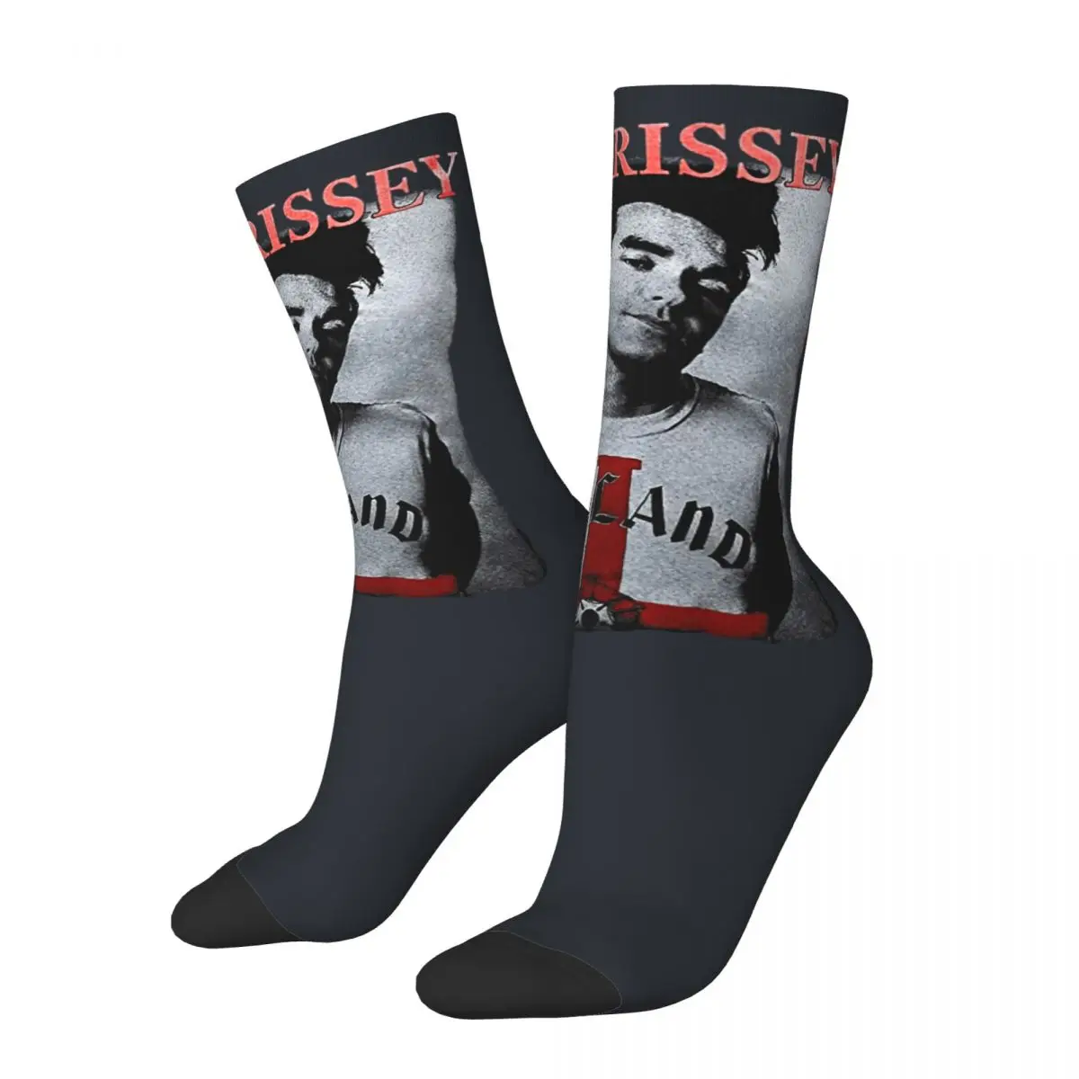 Retro Morrissey Men's compression Socks Unisex The Smiths Harajuku Pattern Printed Novelty Crew Sock