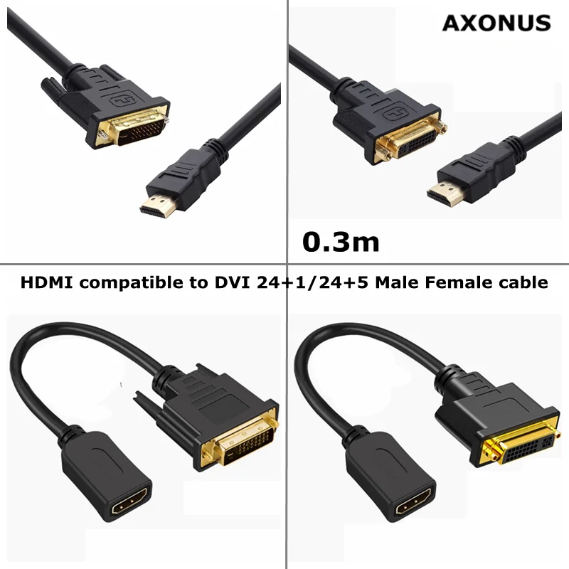 DVI To HD HDTV To DVI 24+1/24+5 Male to Female HDTV Cable Digital Video Cable Adapter For Laptop Computer Projector Extension