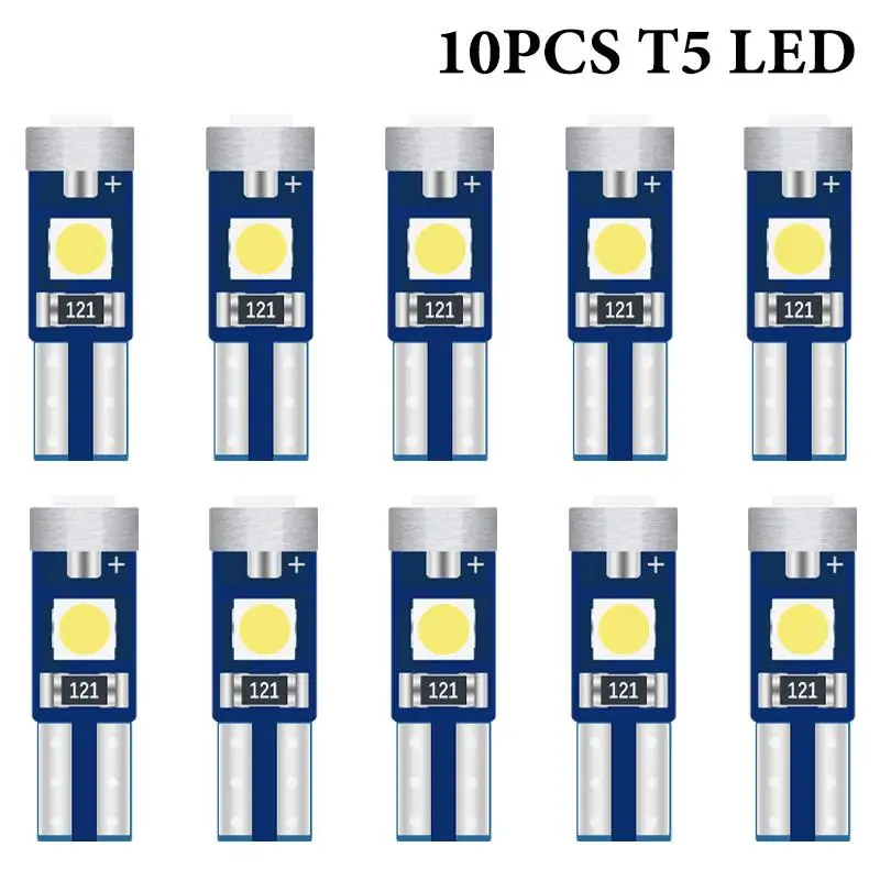 10X T5 3SMD LED Super Bright 3030LED Car Dashboard LED Car Interior Light Auto Side Wedge Light